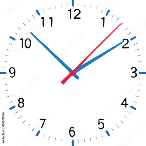 Close-up Of A Modern Clock Face Showing 1009