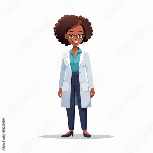 Black woman doctor - physician in scrubs standing
