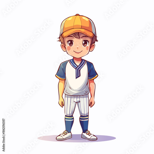 Professional athlete caricature isolated on white vector