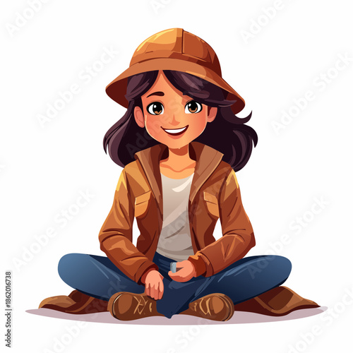 homeless person caricature isolated on white vector