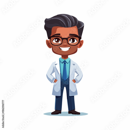 Doctor wearing white scrubs ready for hospital patient