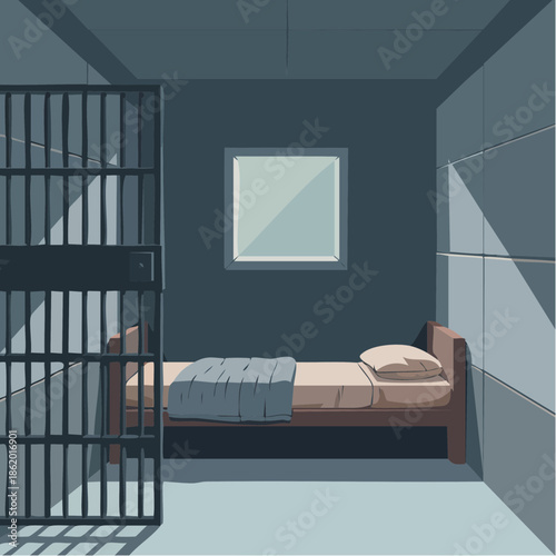 Prison cell - jail room empty