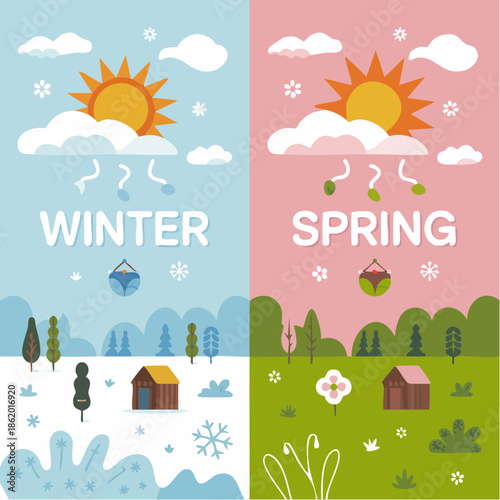 Winter season turning to summer seasonal weather