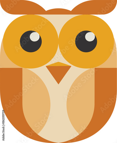 Flat Design Owl Icon Vector Graphic Illustration for Web and Mobile UI Design Projects