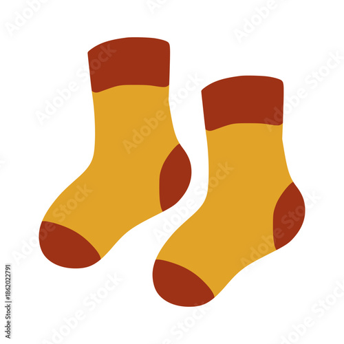 Pair of colorful socks providing warmth and comfort