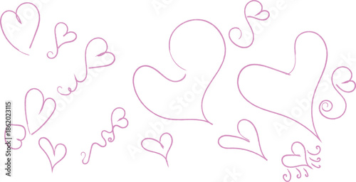 valentine day pink background with hearts shape
