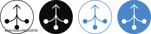 Consolidation icon. Freight grouping icons. Merger and unification symbols. Data aggregation graphic design. Business integration signs
