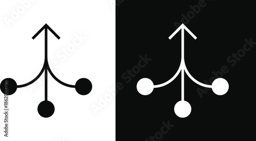 Consolidation icon. Freight grouping icons. Merger and unification symbols. Data aggregation graphic design. Business integration signs
