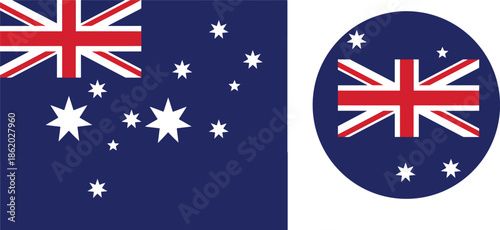  Australian flag. Australia Day vector.eps