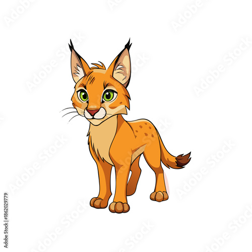 Wild Lynx or Caracal Cat Vector