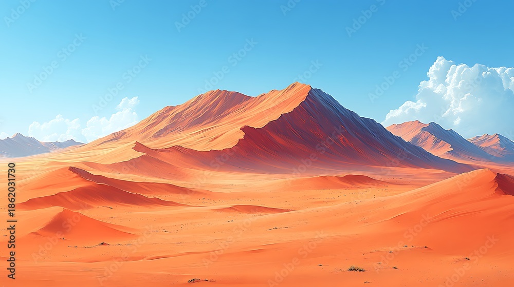 Naklejka premium Desert landscape illustration