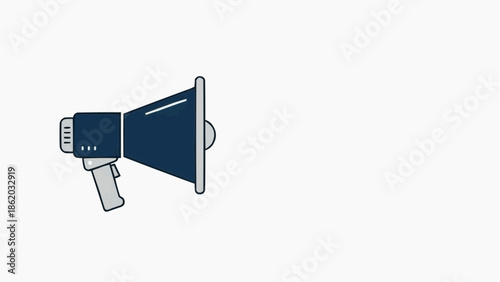 Modern megaphone icon for communication and announcement purposes