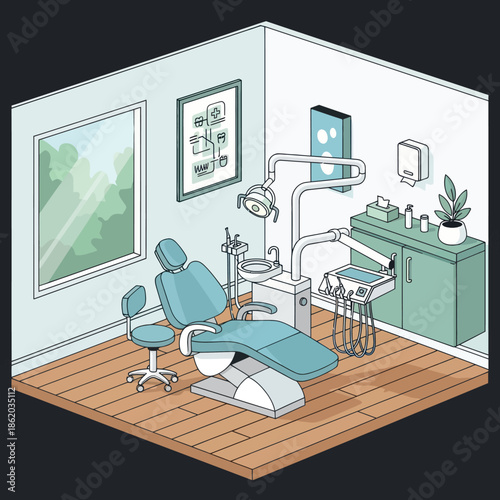 Dentist Office with Medical Equipment.