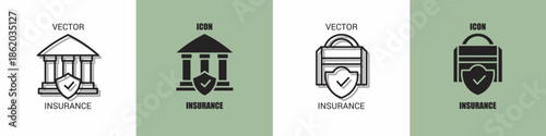 Insurance icon line. Insurance vector illustration.