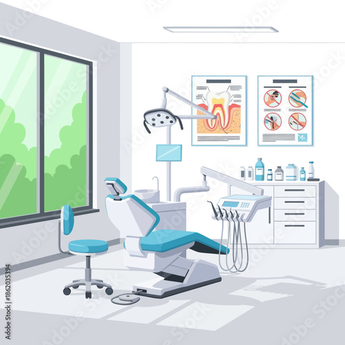 Dental Clinic Chair and Medical Equipment.