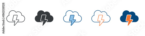 Storm Icon Set Multiple Style Collection 