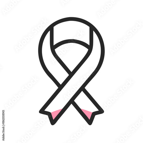 pink awareness ribbon symbol for breast cancer awareness
