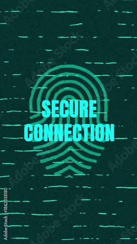 Secure Connection - technology security concept Minimalist Glitch Effect