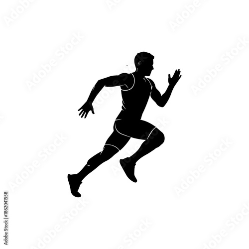 Runner in motion