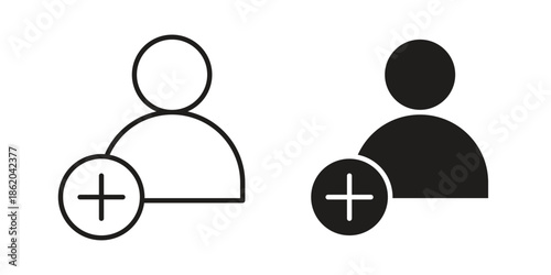 Following icons vector. Line and glyph design with editable stroke