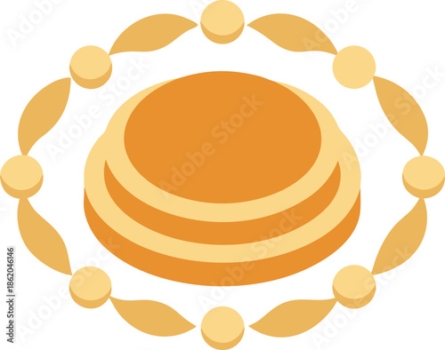 Stacked pancakes circle design
