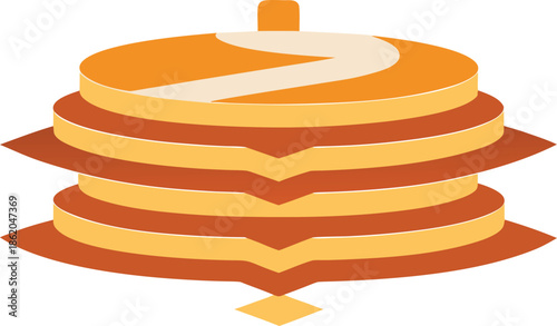 Stacked pancakes celebration design