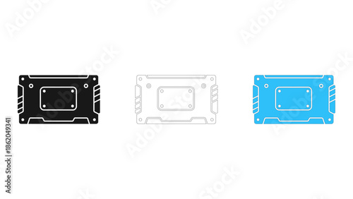 Gpu backplate kit icon for improved heat distribution in computer graphics cards