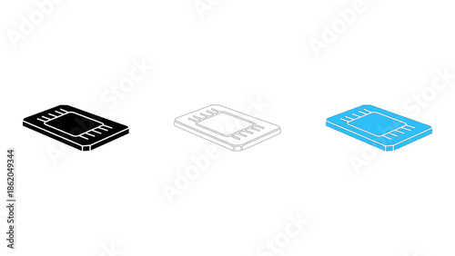 Iconic illustration of a chipset cooling plate for passive thermal management and heat dissipation