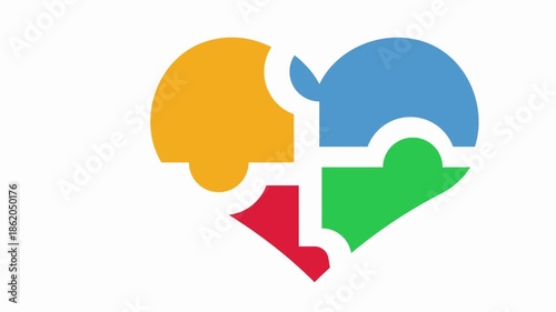 puzzle  icon animation simple flat