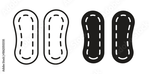 Soles icons vector. Line and glyph design with editable stroke