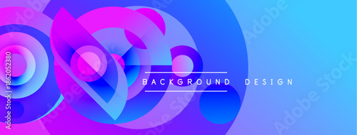 Abstract fluid shapes blend vibrant purple, blue hues. Modern design evokes energy, movement, visual appeal. Background features text overlay.