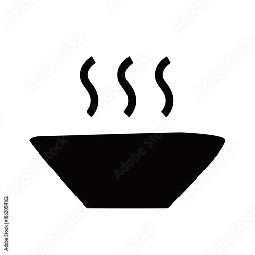 A steaming bowl of hot food, symbolizing nourishment and comfort