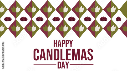 Tableau sur toile Modern Candlemas Day banner with clean typography on a bright white layout