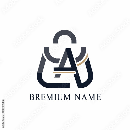 A simple secure business logo showing a lock icon symbolizing internet security and company protection