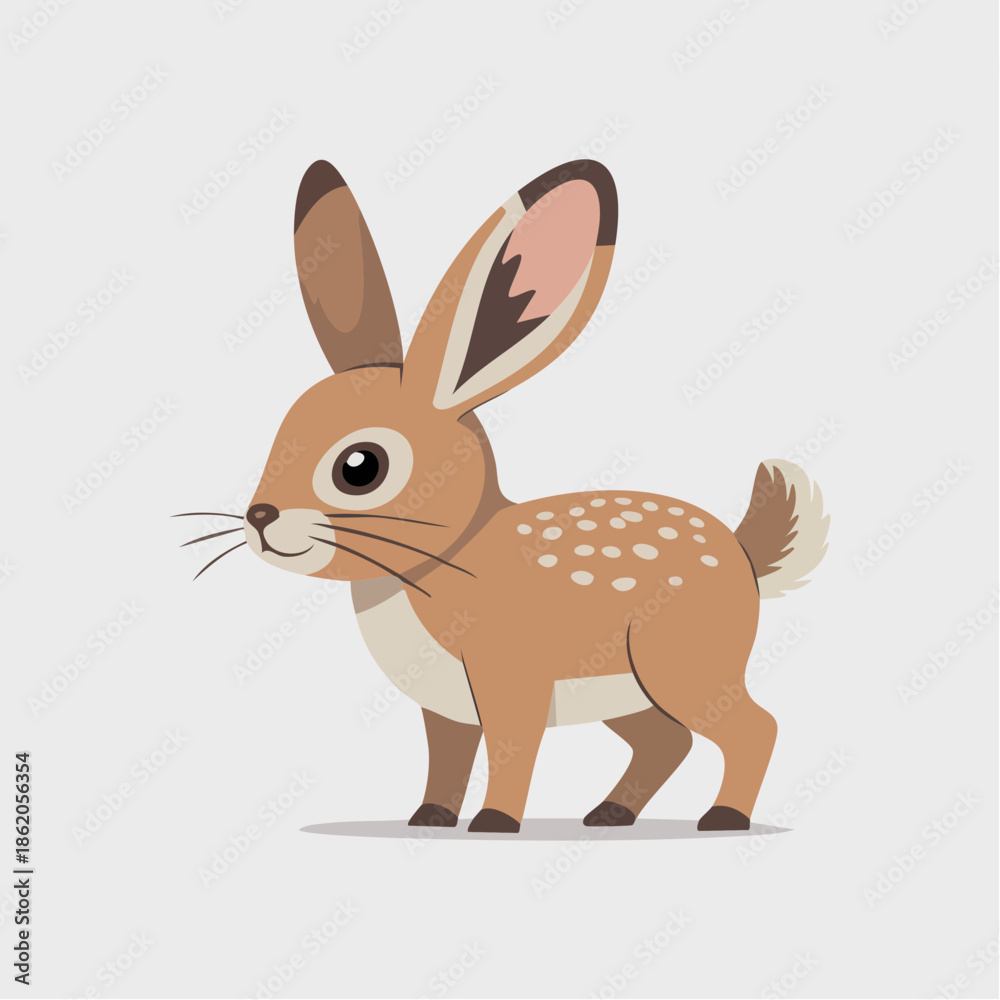 Obraz premium jackalope 2D vector illustration character
