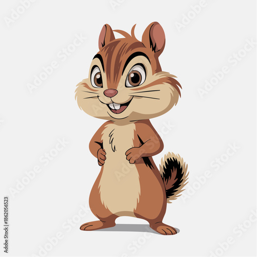 Squirrel 2D vector illustration character