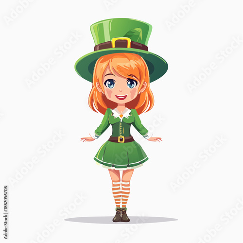 Leprechaun 2D vector illustration character
