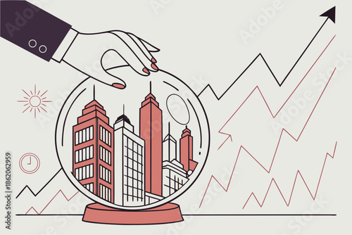 vector illustration of a graph with a stethoscope