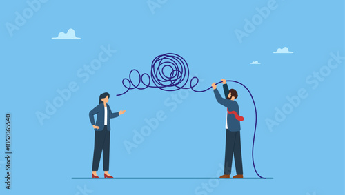 Businessman listen to customer feedback or colleague talking and help solve problem. Business consultant, problem solving or work discussion, good listener, mentor and support manager.