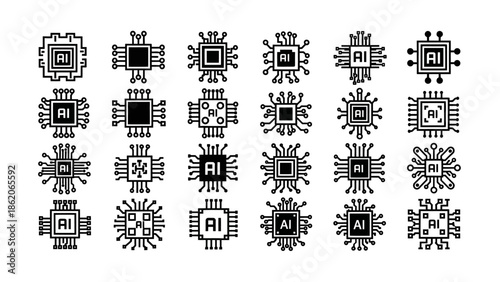 Collection of Unique Microchip Designs and Patterns.