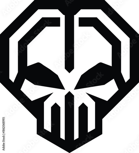 Punisher skull logo graphic design