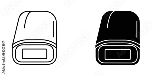 USB Flash Drive Icons in Black and White