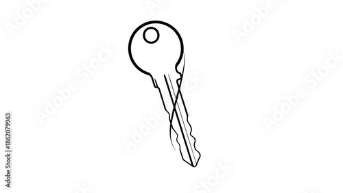 Simple line drawing of a key