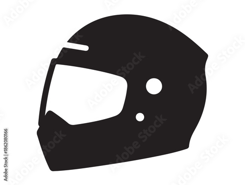 Helmet icon white in silhouette background.