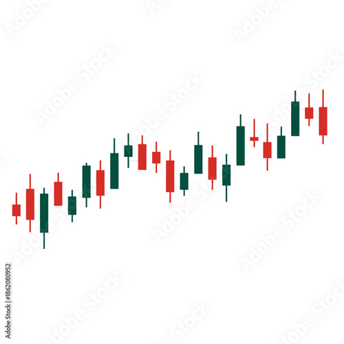 Financial Candlestick Chart Showing Market Trends.
