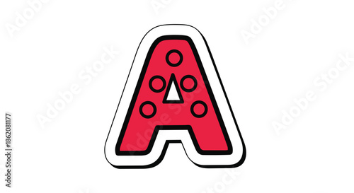 Braille Letter A Educational Icon Illustration