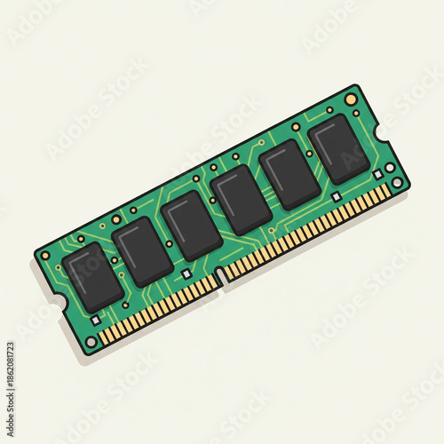 RAM memory stick illustration icon