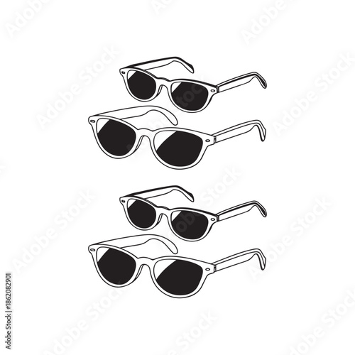 Stylish Line Art Sunglasses Collection