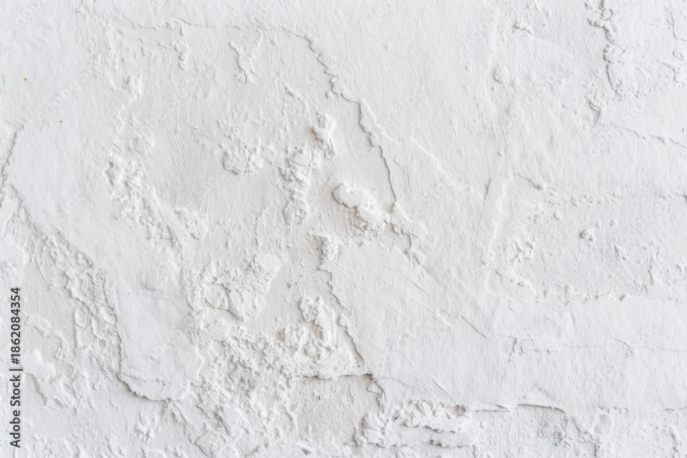 Fototapeta premium Weathered white wall texture with cracks and peeling paint