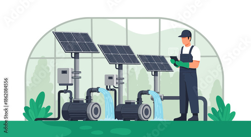 Efficient water management with solar powered pumps and remote monitoring technology